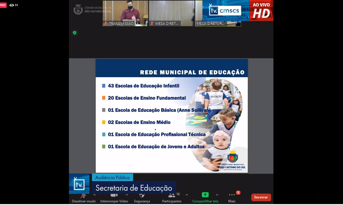 Educacao municipal de Sao Caetano presta contas em audiencia publica transmitida da Camara Municipal2