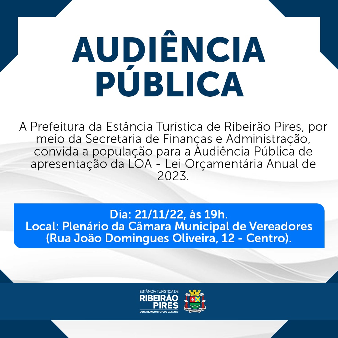 Ribeir O Pires Realiza Audi Ncia P Blica Para Apresentar Loa Abc