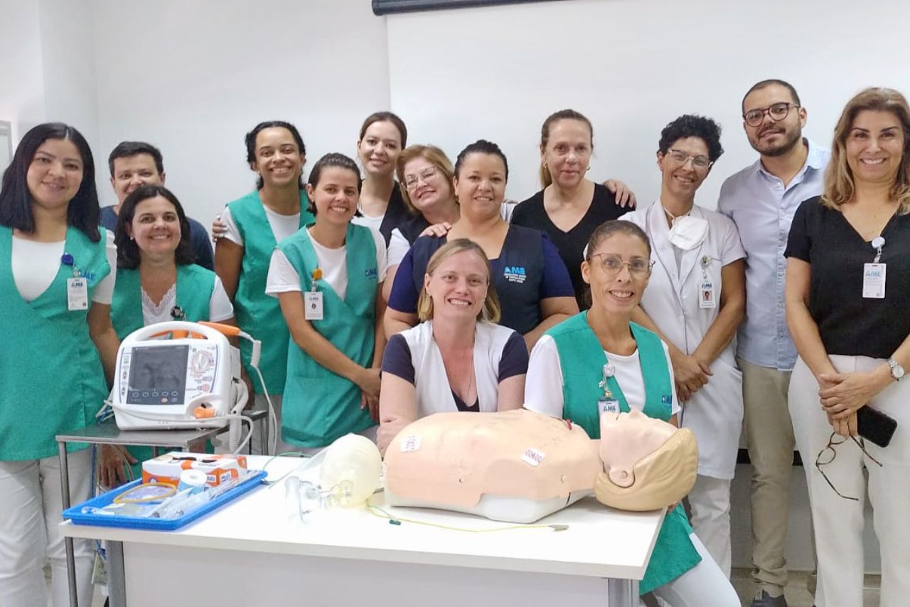 Ame Santo Andr Capacita Equipe De Enfermagem Na Rea De Suporte B Sico