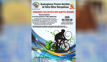 Passeio Ciclístico neste domingo16 em Santo André