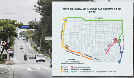 São Caetano do Sul lança projeto da Nova Ciclofaixa de Lazer 2018