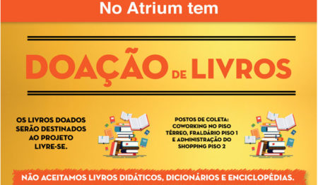 Atrium Shopping arrecada doações de livros