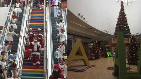 Grand Plaza Shopping recebeu Papai Noel no último domingo e inaugurou decoração de Natal