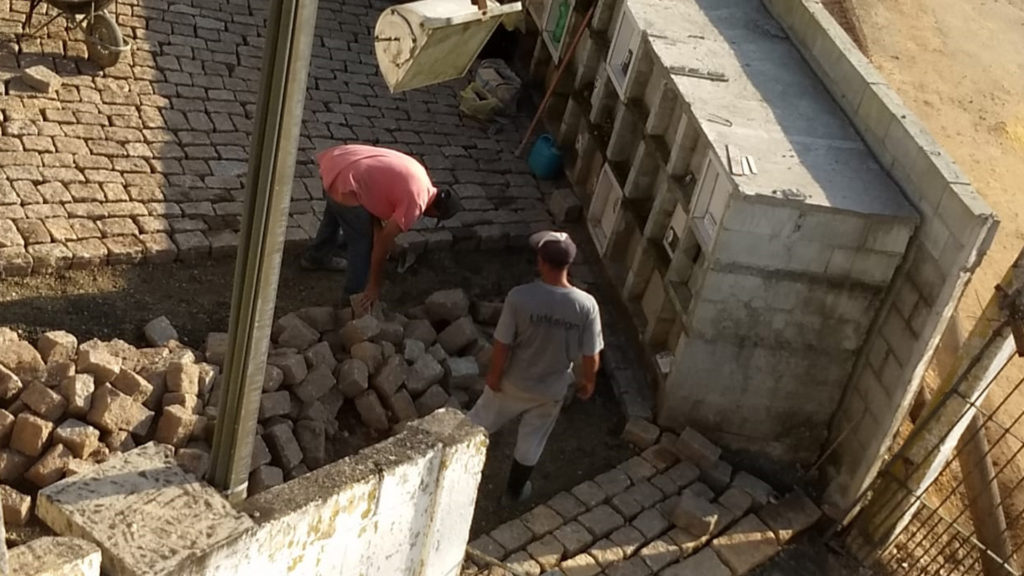 Pavimentação do Cemitério Municipal de Rio Grande segue em ritmo acelerado