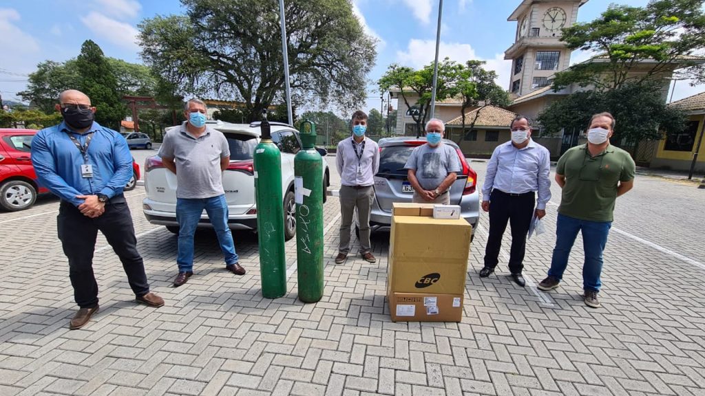 Ribeirao Pires recebe doacao de equipamentos para a UPA e Hospital de Campanha