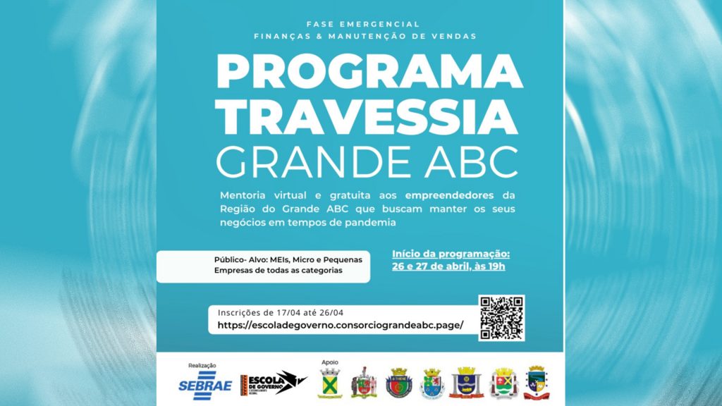 Consorcio ABC e Sebrae lancam nova turma de programa para auxiliar pequenos empreendedores a enfrentar a pandemia