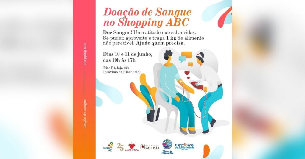 Shopping ABC e Grupo AD apoiam banco de sangue H. Hemo com campanha de coleta itinerante