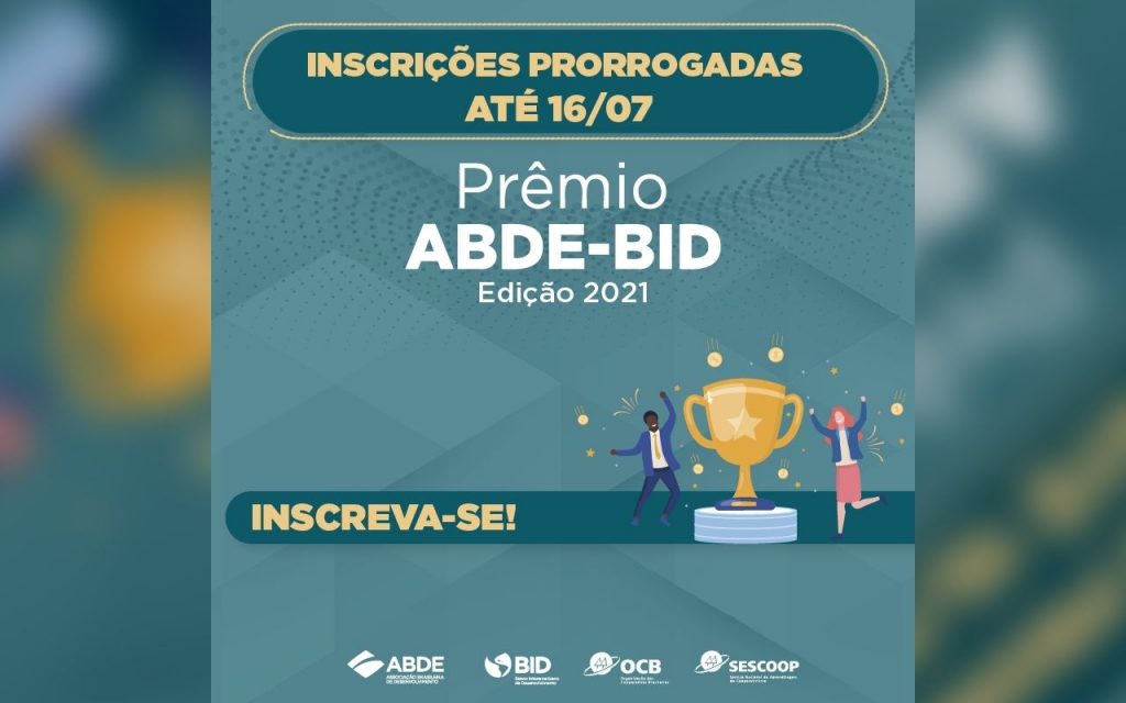 Prêmio ABDE-BID prorroga inscrições até sexta-feira