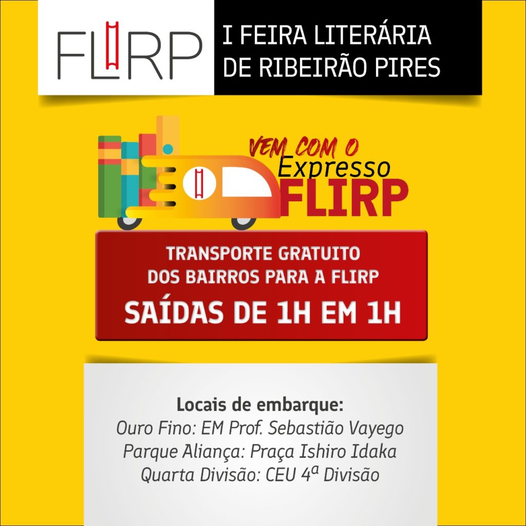 Feira Literária de Ribeirão Pires terá transporte gratuito