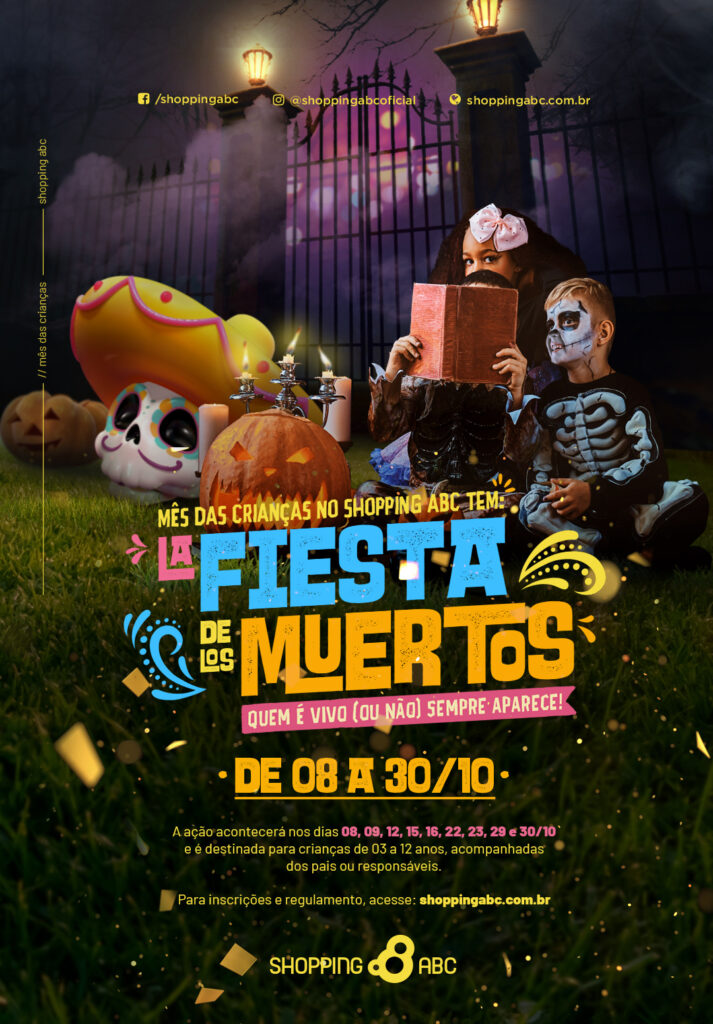 La Fiesta de Los Muertos! Caça aos Doces agita Dia das Crianças no Shopping ABC