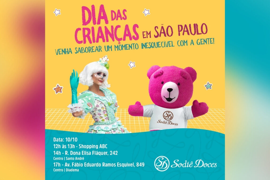 Sodiê Doces celebra Dia das Crianças por ruas do Grande ABCal de São Caetano promove campanha contra o desperdício de alimentos