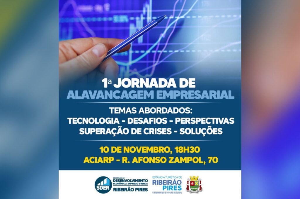 1ª Jornada de Alavancagem Empresarial de Ribeirão Pires acontece dia 10