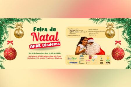 APAE Diadema promove sua tradicional Feira de Natal no primeiro final de semana de dezembro no município de Diadema