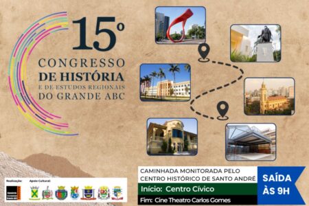 Caminhada no Centro Histórico de Santo André neste sábado (1211) encerra Congresso de História do Grande ABC