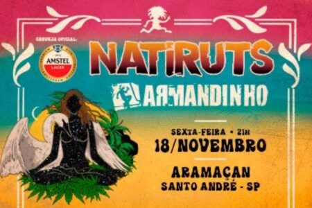 Natiruts e Armandinho fazem show nesta sexta-feira (18) em Santo André