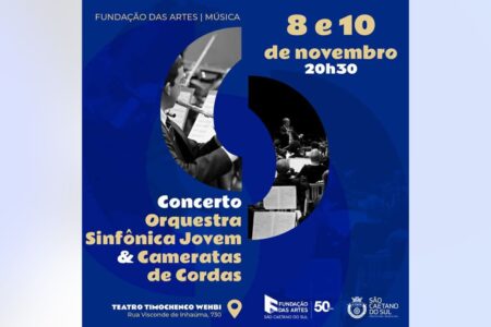 Orquestra Sinfônica Jovem e Camerata de Cordas se apresentam na Fundação das Artes