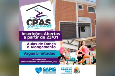 Inscrições para projeto CRAS em Movimento começam dia 23