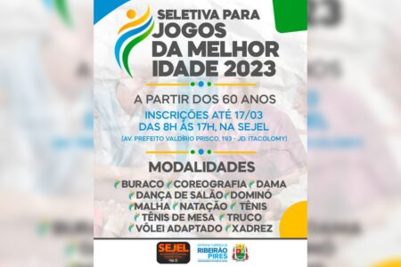 Ribeirão Pires abre inscrições para seletiva dos Jogos da Melhor Idade