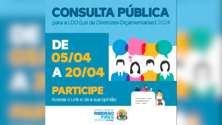 Consulta popular para a LDO 2023 de Ribeirão Pires termina no próximo dia 20