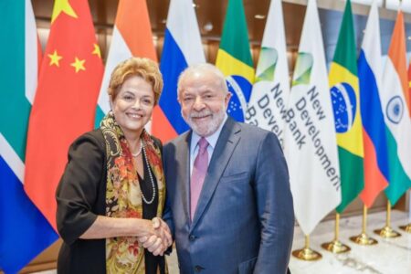 Presidente Lula participante da posse de Dilma Rousseff como presidente do Novo Banco de Desenvolvimento do BRICS na China