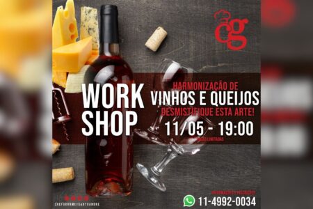 Novo workshop da Chef Gourmet Santo André aborda harmonização de queijos e vinhos