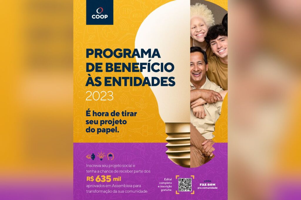 Programa de benefícios às entidades da COOP inicia inscrições de projetos sociais