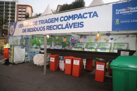 Santo André cria central de triagem compacta para ampliar reciclagem de resíduos em eventos