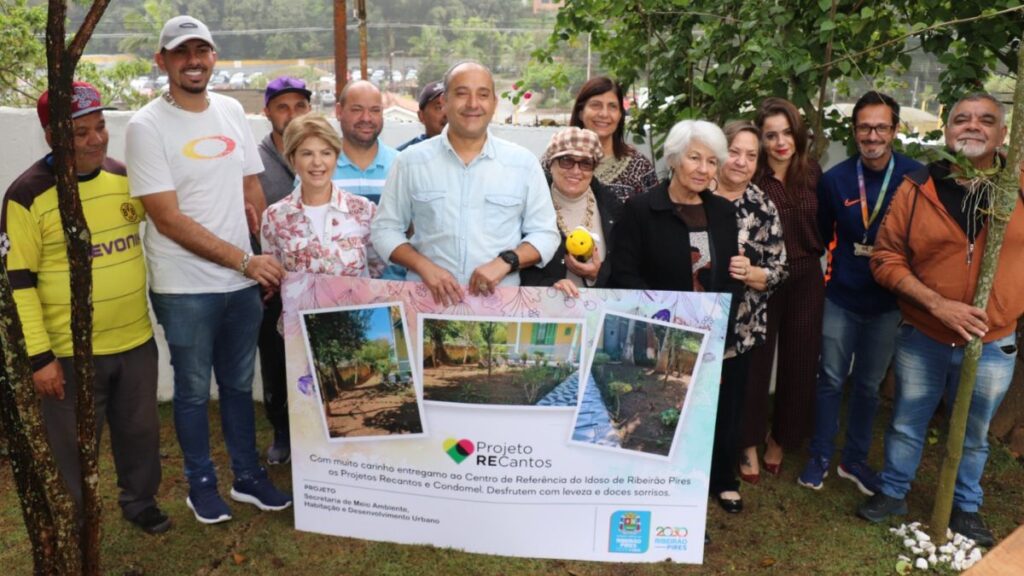 Prefeitura de Ribeirão Pires revitaliza Jardim no Centro de Referência ao Idoso