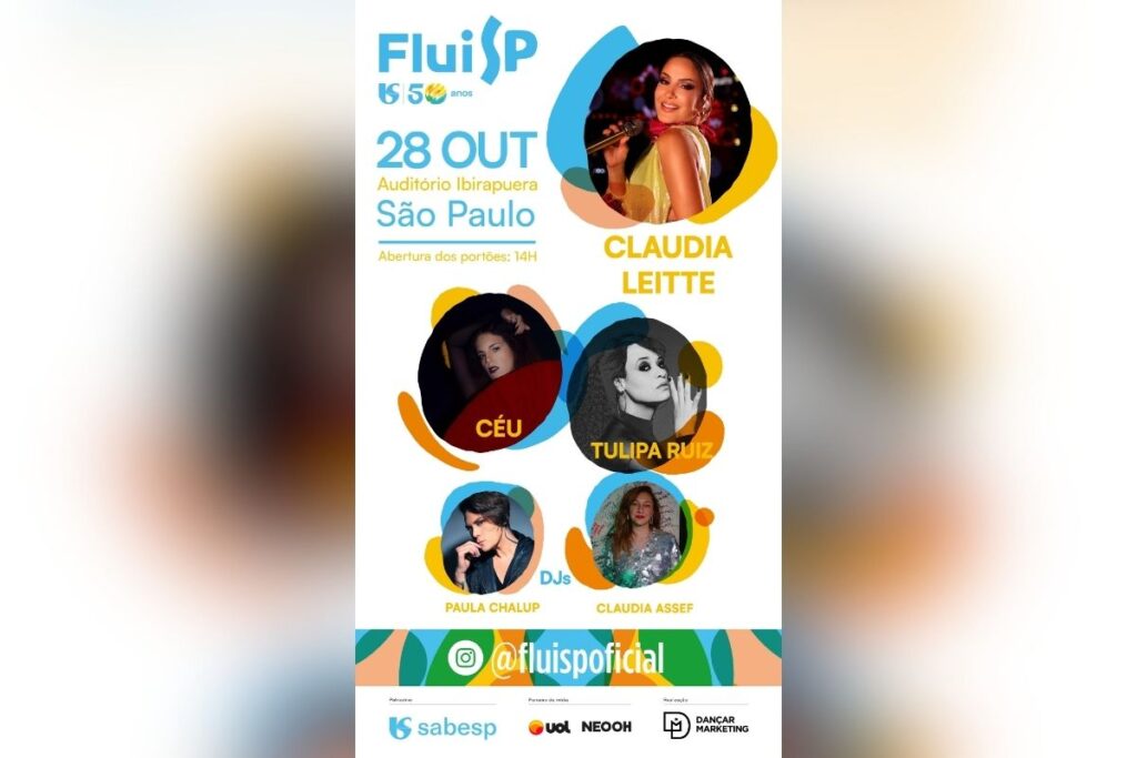 2ª edição do festival FluiSP completa line-up com Claudia Leitte e divulga informações sobre retirada de ingressos