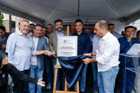 Auricchio reinaugura a Praça Cardeal Arcoverde, no Centro de São Caetano