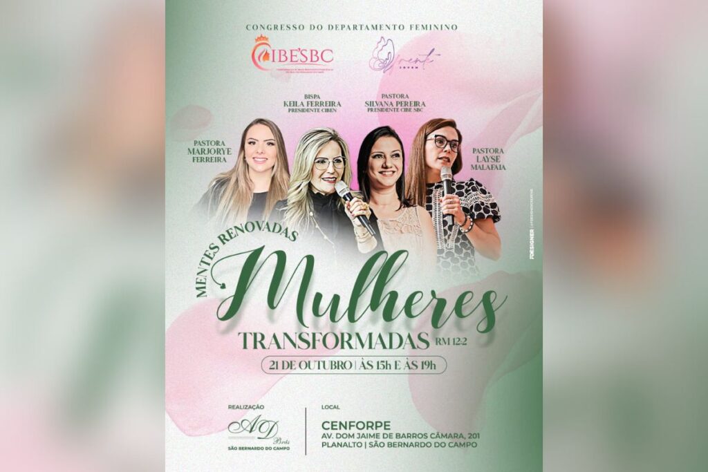 Congresso de Mulheres acontece neste sábado, 21 de outubro