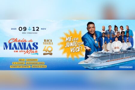 Navio "Cheia de Manias" divulga temas das festas que vão agitar os mares de 09 a 12 de novembro