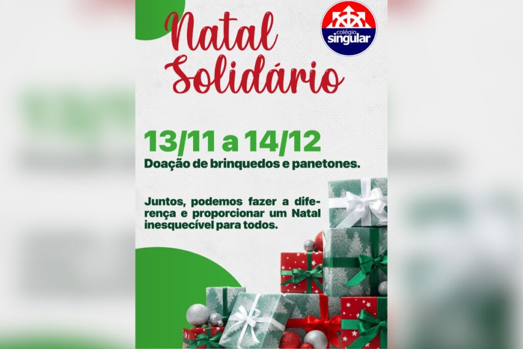 Campanha de Natal do Singular arrecada brinquedos e panetones