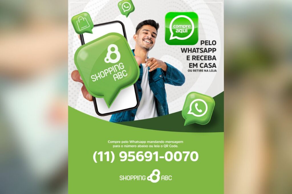 Shopping ABC inova ao lançar canal de vendas online via whatsapp com inteligência artificial e logística integrada