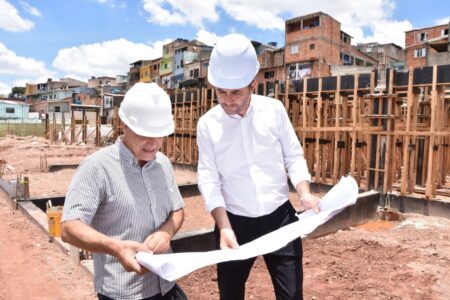 Obras de construção da creche Guarani avançam em Santo André