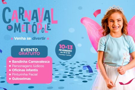 Shopping Metrópole apresenta programação gratuita de Carnaval