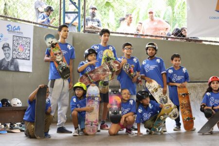 Santo André fecha parceria com Sandro Dias para aulas de skate no Jardim Ana Maria