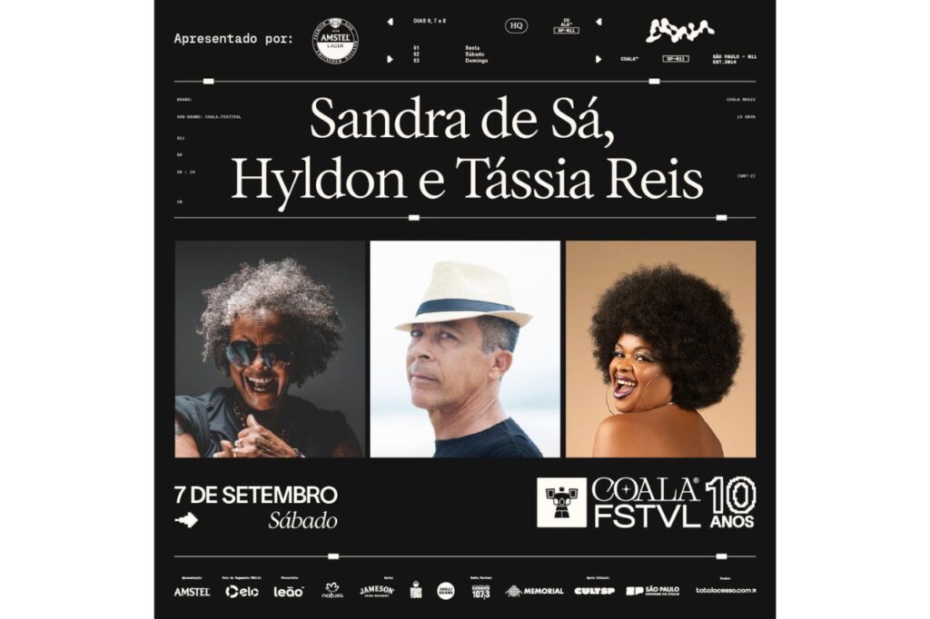 Coala Festival confirma João Bosco e apresentação especial de Sandra de Sá convidando Hyldon e Tássia Reis