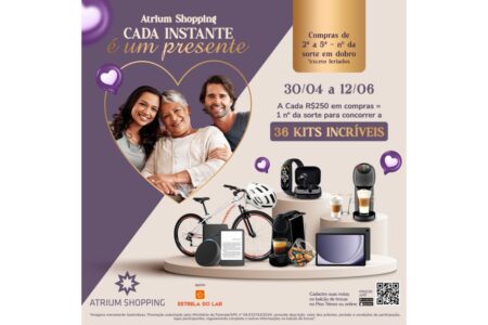 Maior número de premiados promoção de mães e namorados do Atrium Shopping promete estremecer o ABC