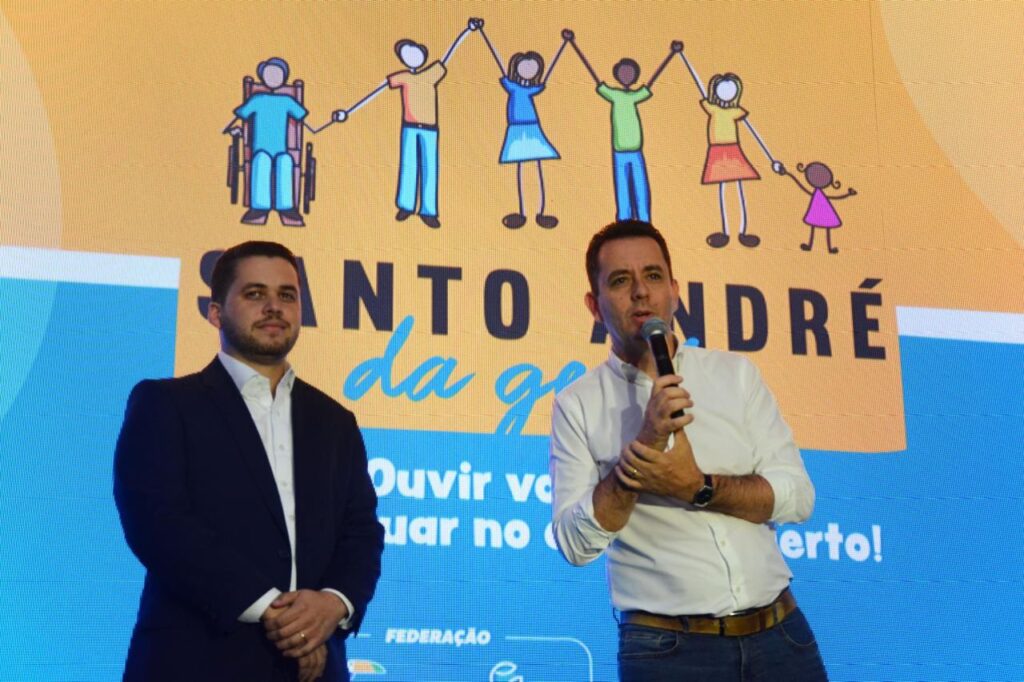 Com apoio de Paulo Serra, Gilvan lança Santo André da Gente, escuta pública que vai resultar em seu plano de governo