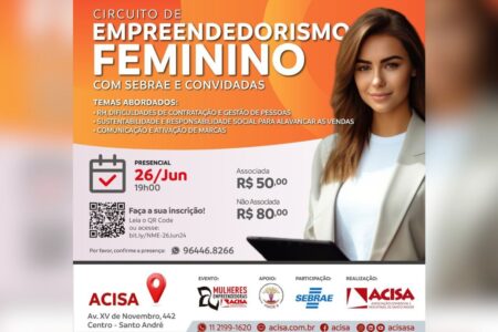 Núcleo de Mulheres da ACISA realiza Circuito de Empreendedorismo Feminino