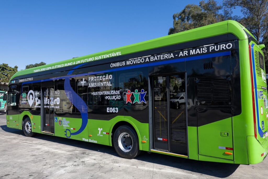 Primeiro ônibus elétrico do transporte público de São Caetano começa a circular nesta quinta-feira