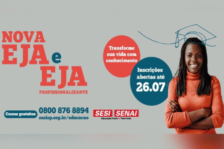 SESI Mauá abre inscrições com 305 vagas gratuitas na Educação de Jovens e Adultos, com a opção de cursos profissionalizantes, em parceria com o Senai-SP