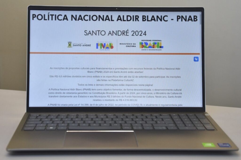 Santo André lança editais da Política Nacional Aldir Blanc com recursos de R$ 4,6 milhões 