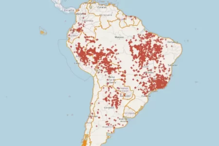 Brasil concentra 71,9% das queimadas na América do Sul nas últimas 48h