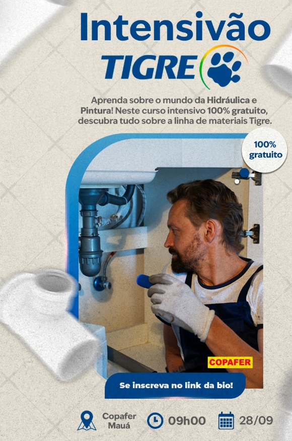 Copafer anuncia Feirão Tigre Brasil com descontos de até 50% em produtos para hidráulica, elétrica e pintura