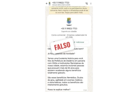 Prefeitura de Diadema Alerta para Golpe no WhatsApp