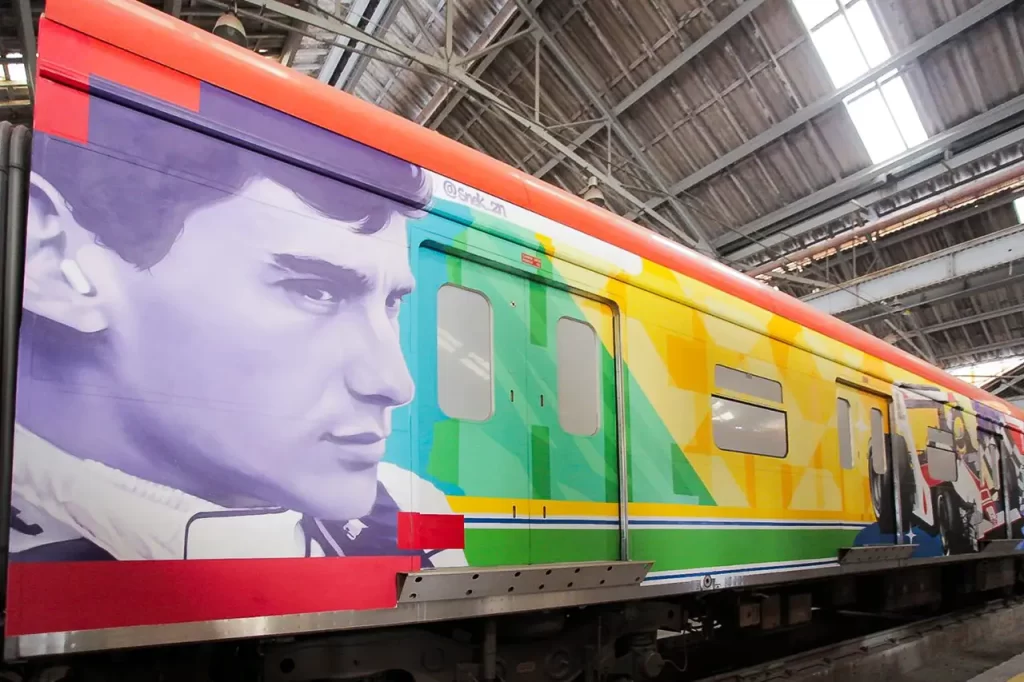 Arte e Velocidade CPTM Transforma Trem em Homenagem a Ayrton Senna, o Herói Nacional