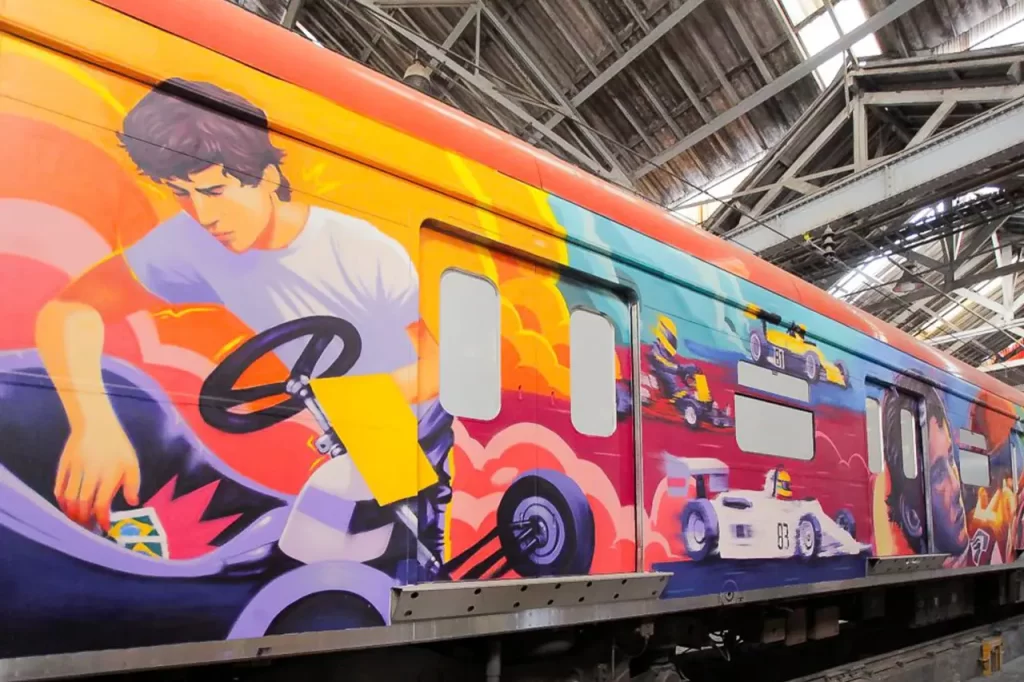 Arte e Velocidade: CPTM Transforma Trem em Homenagem a Ayrton Senna, o Herói Nacional