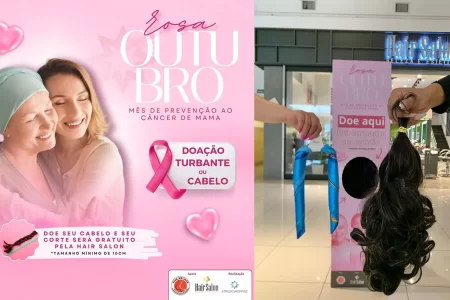 Atrium Shopping recebe doações de lenços e cabelos em ação do Outubro Rosa